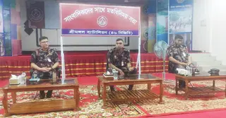 শ্রীমঙ্গলে সাংবাদিকদের সাথে ৪৬ বিজিবি অধিনায়কের মতবিনিময়